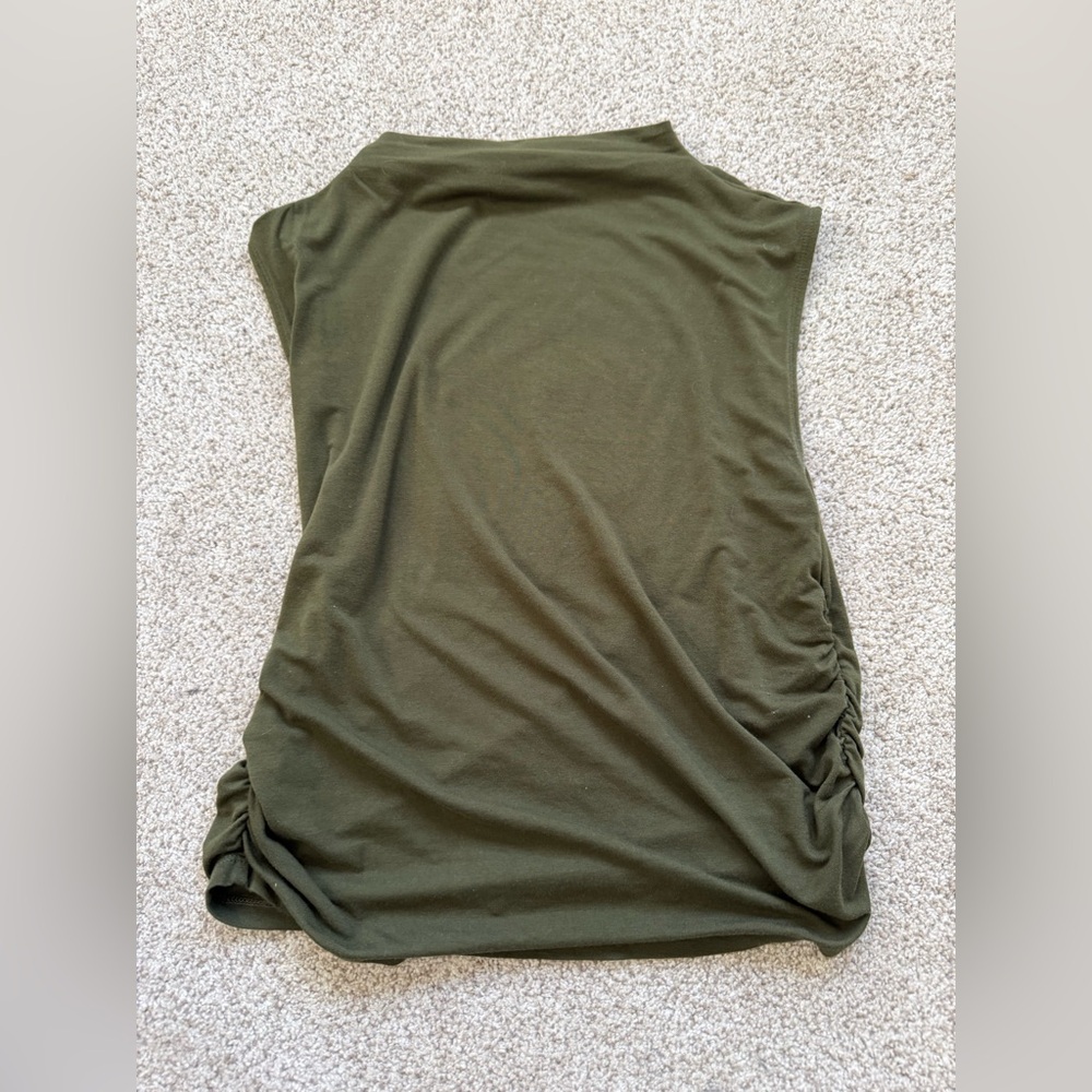 Olive Green Mock neck Tank